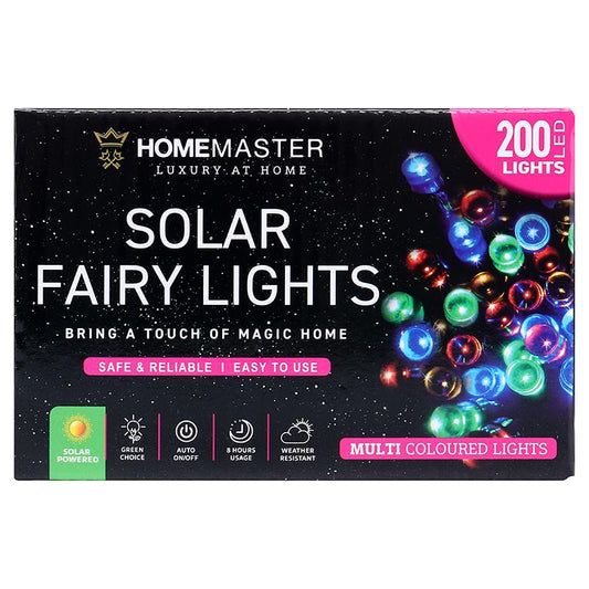 Solar fairy lights 13.5m multi colour