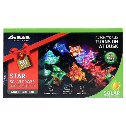 Light solar shape star 50LED6.5m multi colour