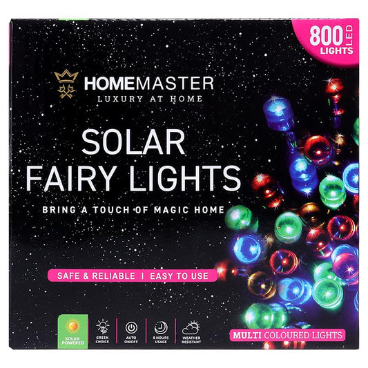 Fairy lights solar 800LED 49.5m multi colour