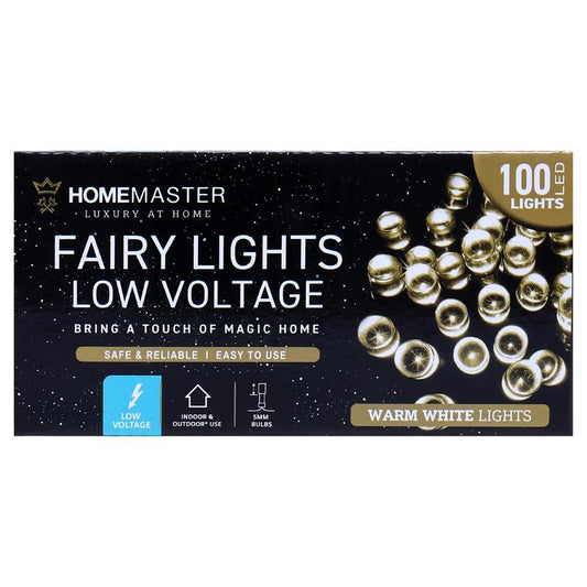Fairy lights low voltage 100LED 6.5m warm white