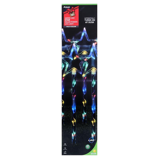 Stake light solar star 4pk 60LED
