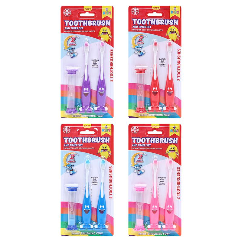 Kids toothbrush & timer set soft bristle