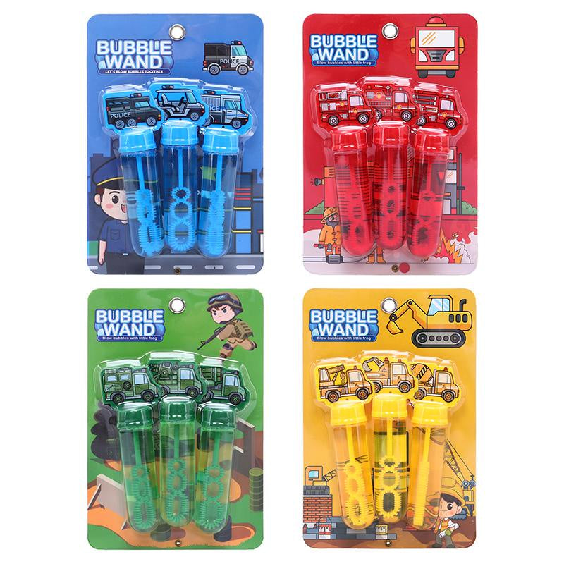 Bubble wands vehicles 3pk