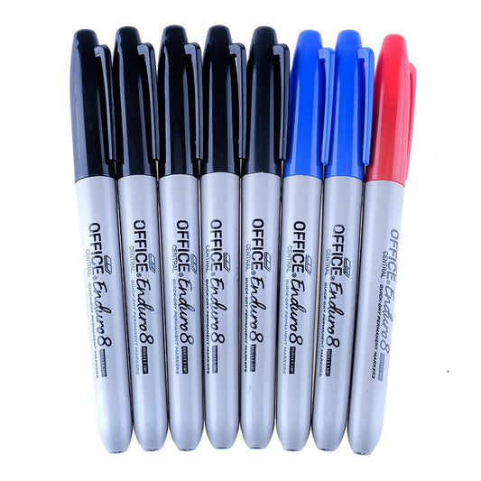 Permanent marker black/blue/red 8pack