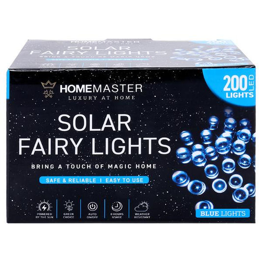 Homemaster Solar Fairy Lights 200 LED 19.5m Blue