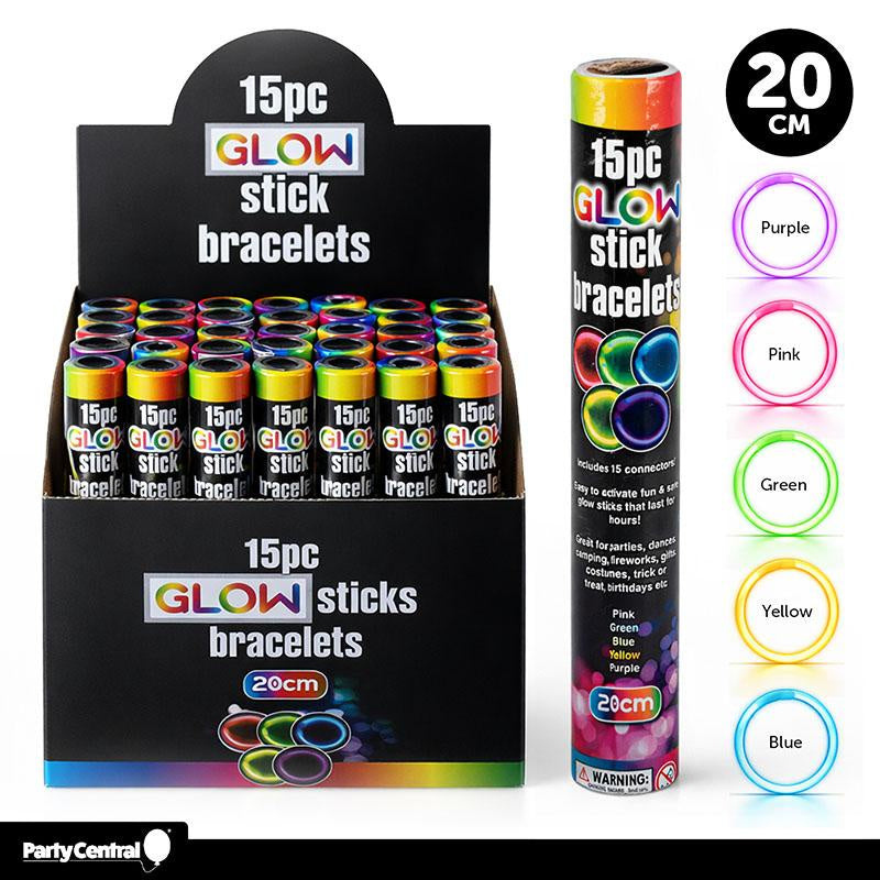 Glow Stick Bracelet 5mm x 20cm 15pc