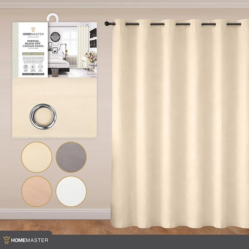 Curtain partial block out assorted colours 137cm x213cm