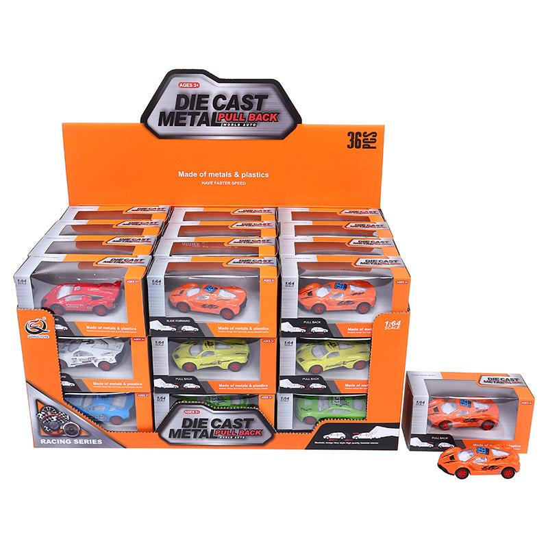 Die cast pull back racing series 6 assorted