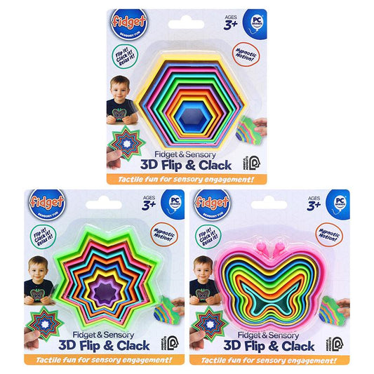 Fidget flip & clack asst designs