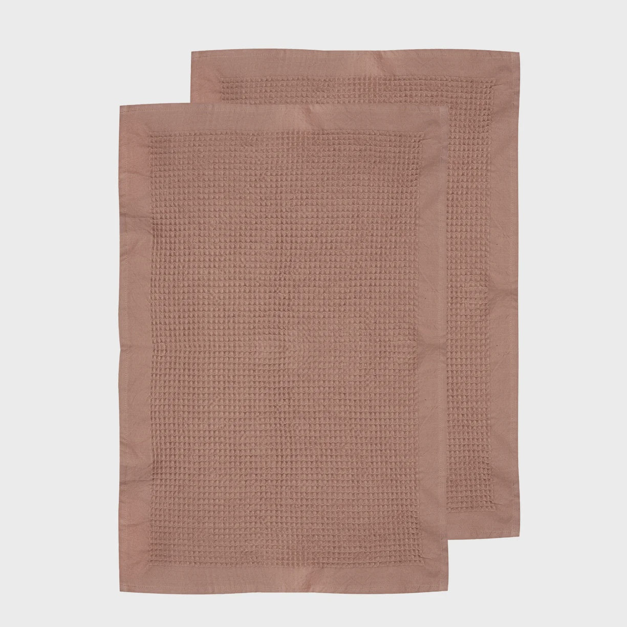 Ollie Waffle teracotta 2pk kitchen towel