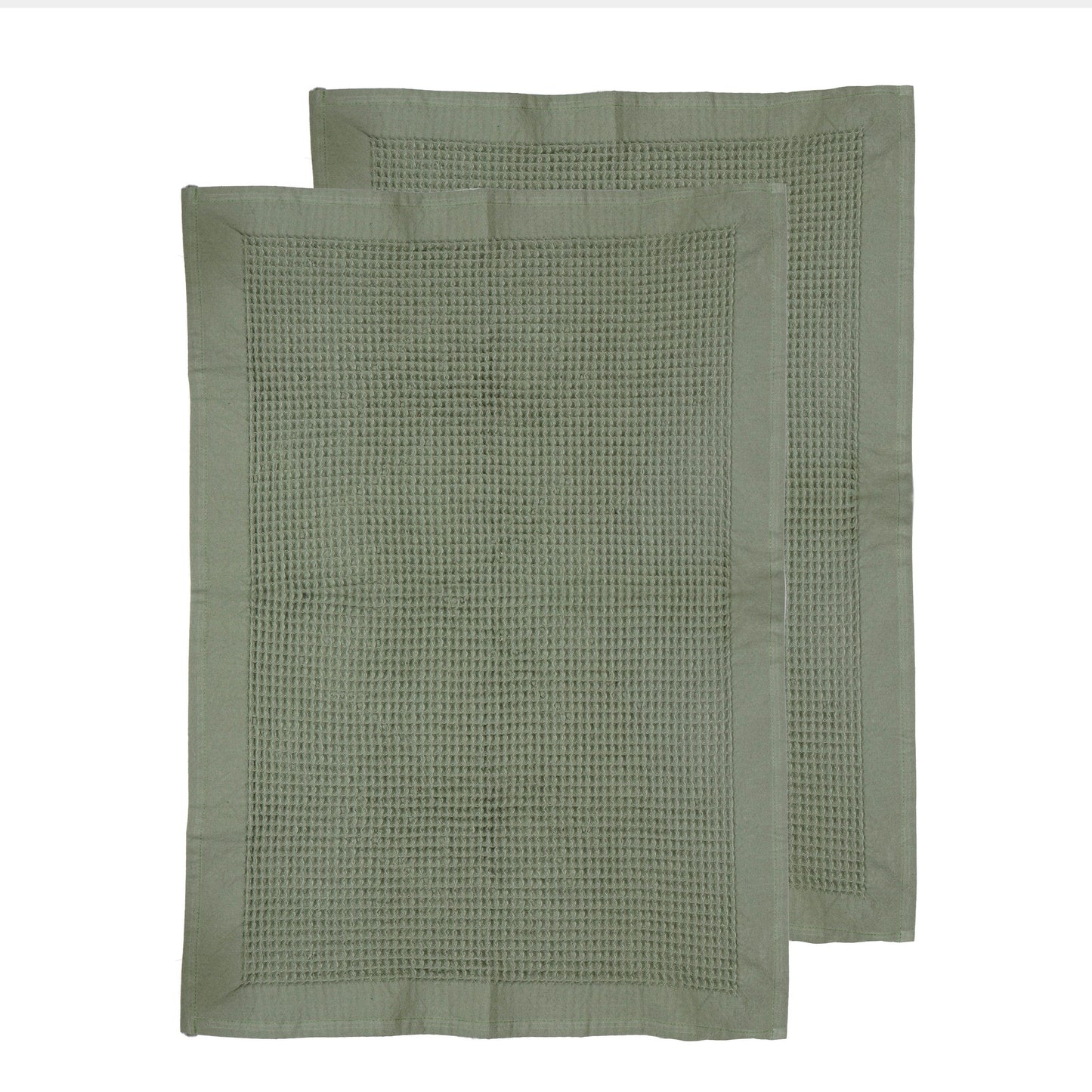 Ollie Waffle green 2pk kitchen towel