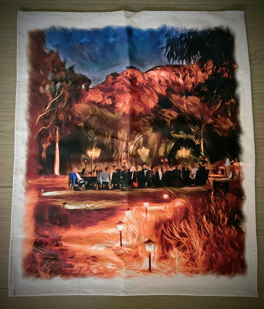 Dining experience tea towel