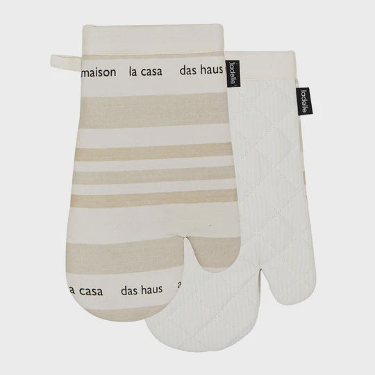 Oven mitt 2pk taupe