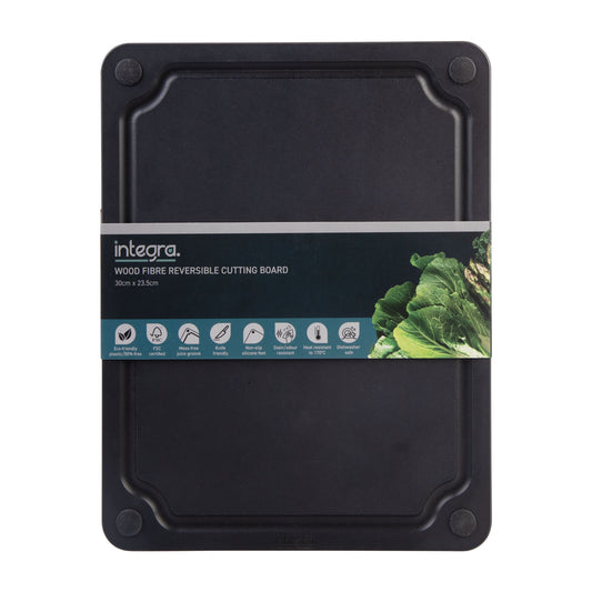 Wood fibre reversible cutting board 30cm x 23.5cm Black
