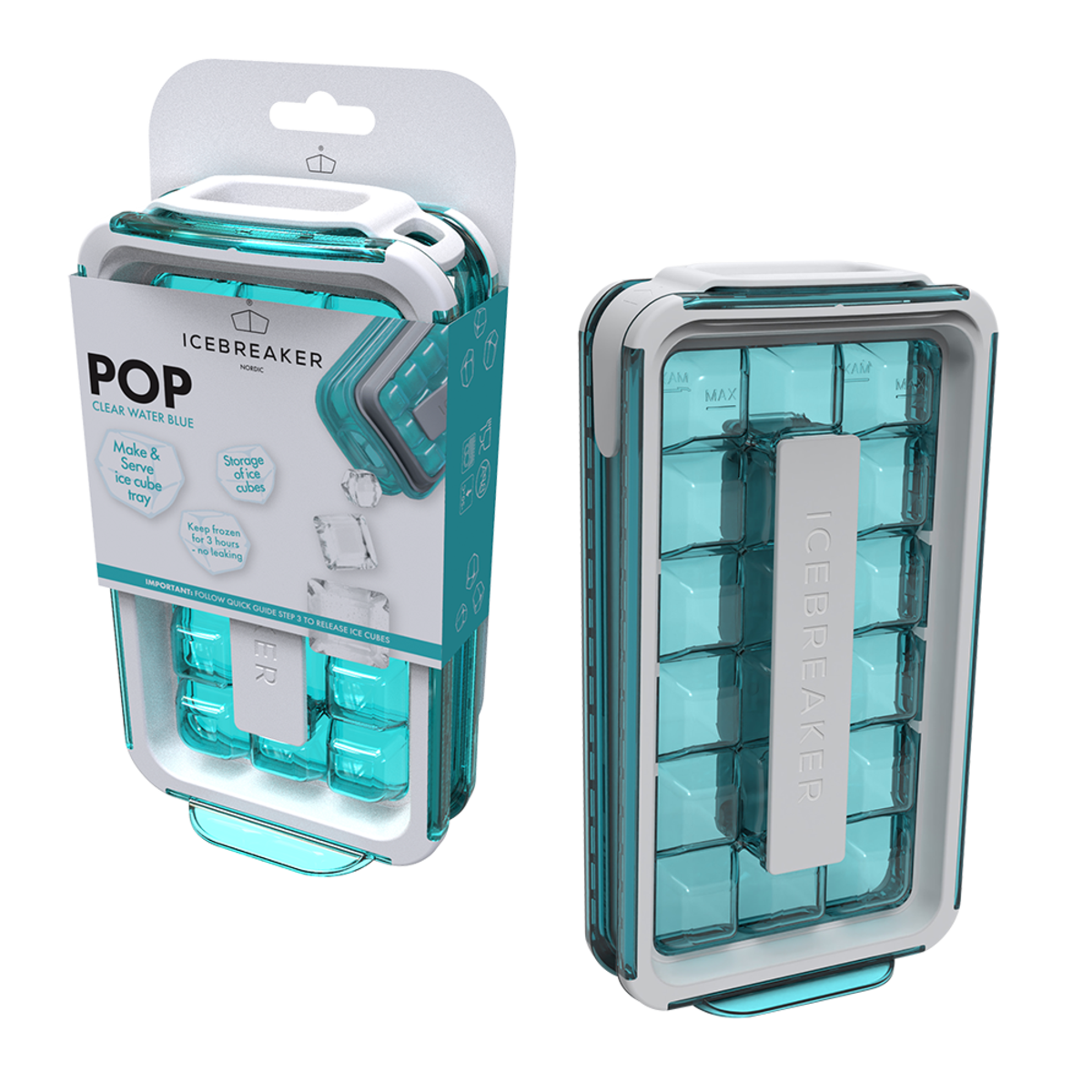 Pop Ice maker 2.0 clear water blue