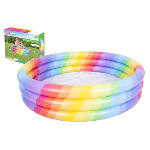 3 ring rainbow kids pool 168x38cm
