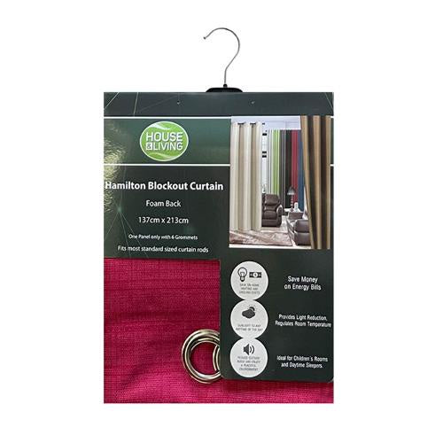 Curtain full block out Hamilton Burgundy 137x213cm