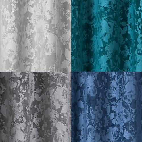 Curtain velvet 137x213cm flower