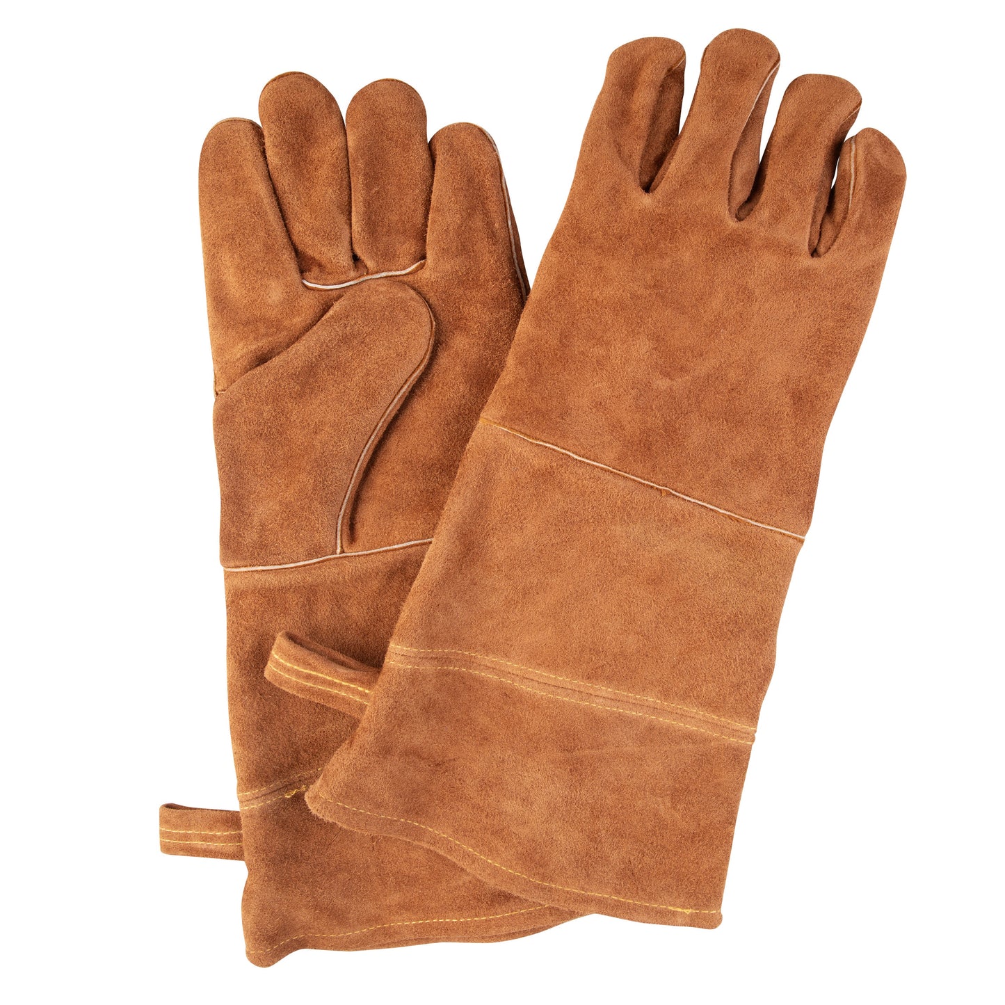 Urban Grill leather BBQ gloves 38cm tan