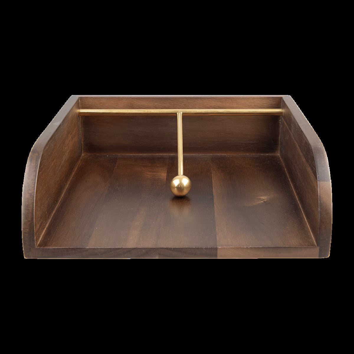 Acacia wood napkin holder