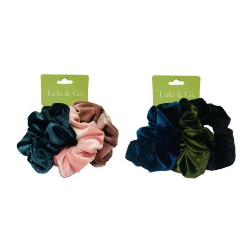 Hair scrunchie velvet 3pk