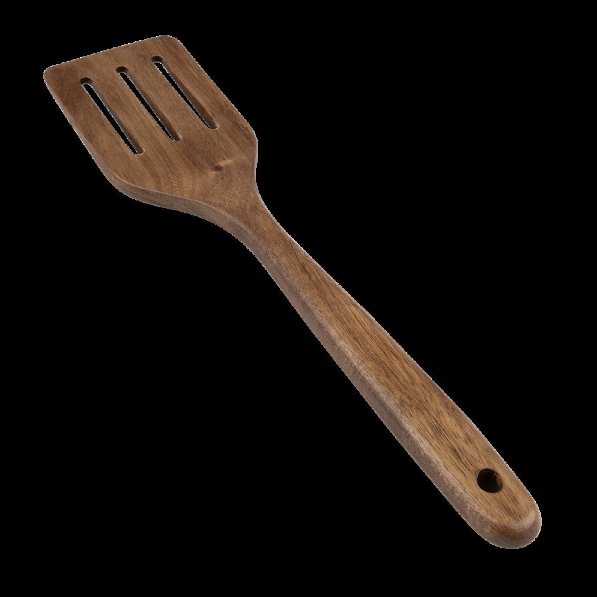 Acacia wood slotted turner 33cm
