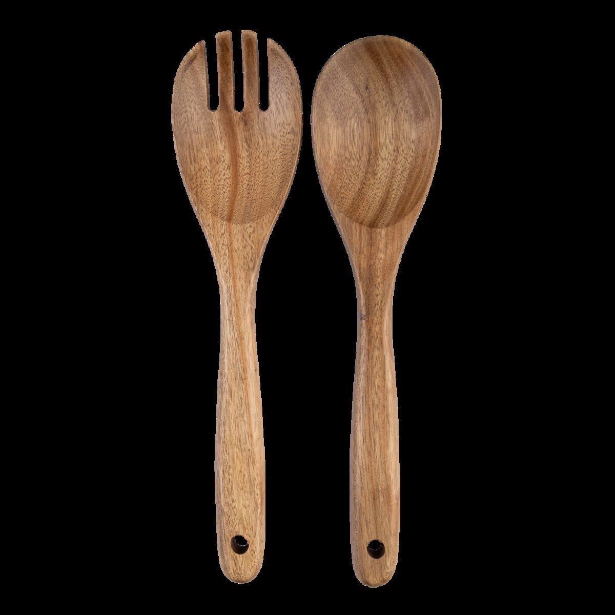 Acacia Wood salad servers set 2