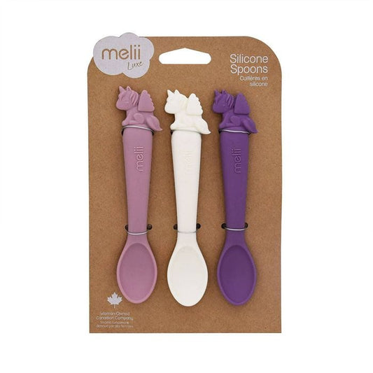 Silicone spoons set of 3 unicorn
