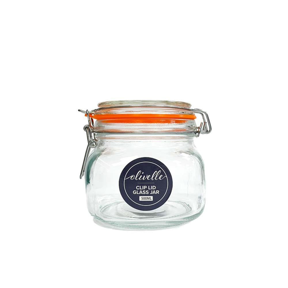 Glass clip lid jar 500ml
