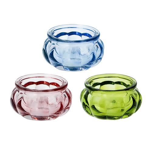 Glass tealight holder assorted