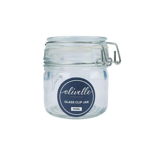 Glass clip lid jar 100ml 7x7cm