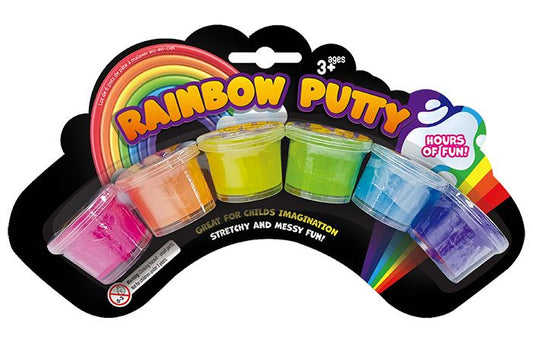 Rainbow putty tubs 6pck
