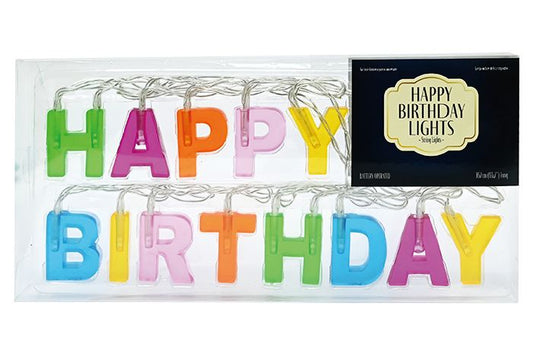 Happy birthday battery operated LED string lights