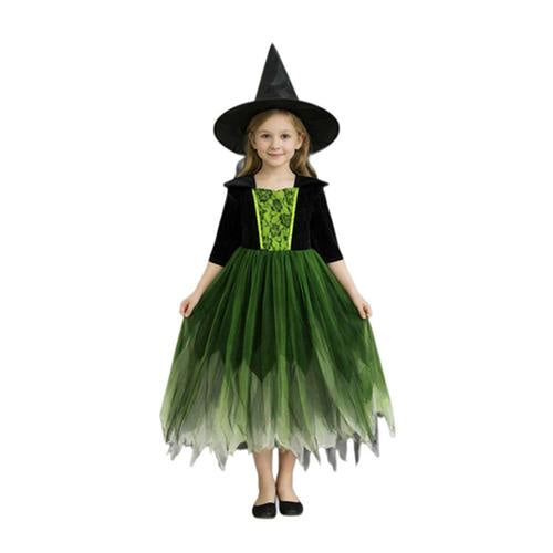 Emerald witch kids costume