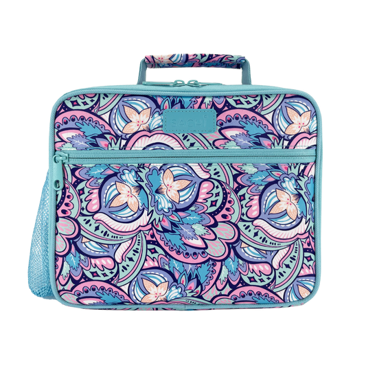 Insulated crew lunch bag w/bottle holder pastel vibes