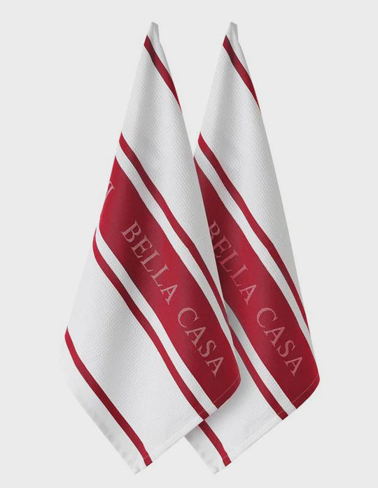 Kitchen towel red 2pk