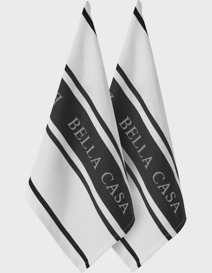 Kitchen towel black 2pk