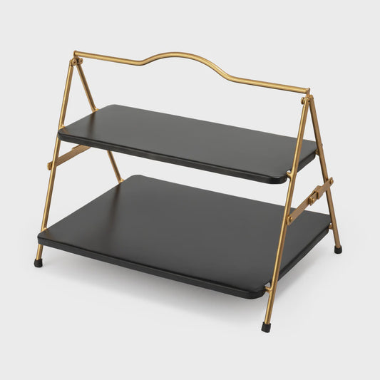 Artesa two tier serving stand metal