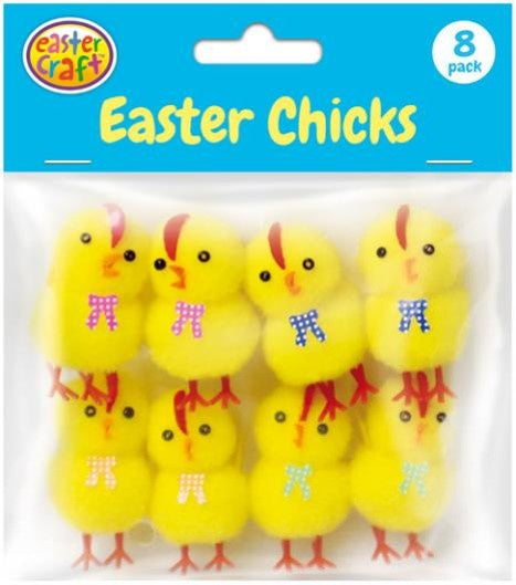 Yellow chicks w/bow ties 60mm 8pk