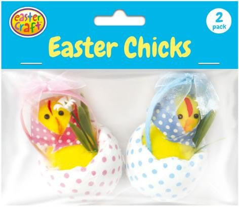 Baby chicks in baskets 60mm 2pk