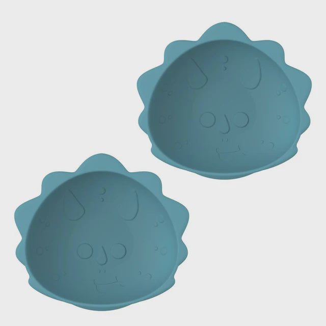 Silicone suction bowls 2pack dinosaur