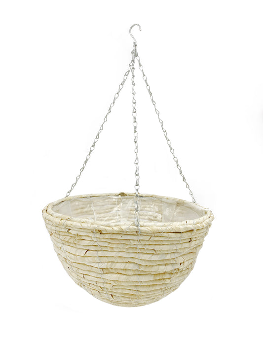 Rattan hanging nasket natural 40x40cm