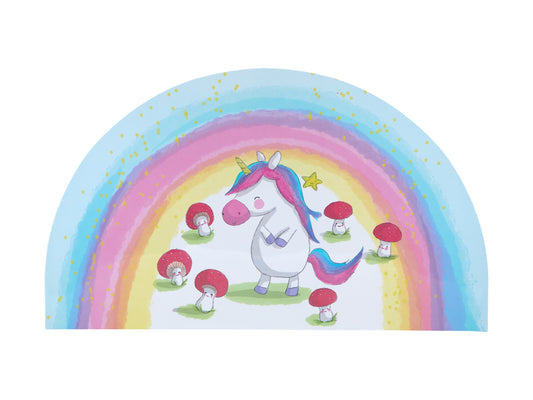 Jedda Robaard magical tales placemat unicorn semi circle 28x47.5cm