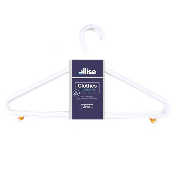 Coat Hanger 5pce Adult - White