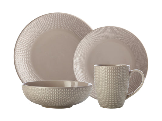 Casa Domani Corallo Coupe Dinner Set 16pce - Sand