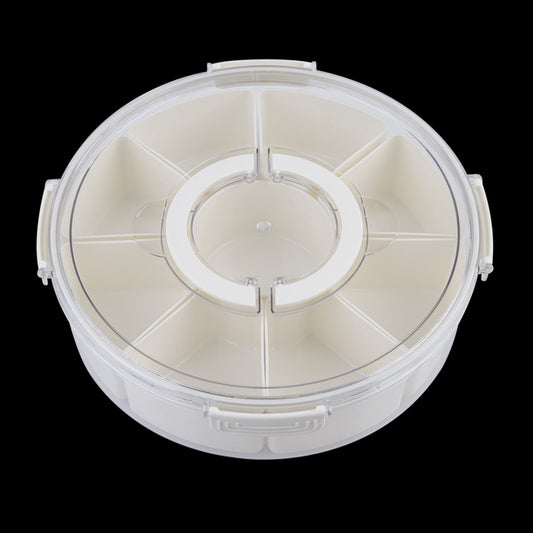 Round 9 compartment grazing box w/carry handle