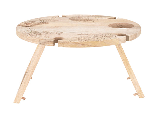 The Blck Pen golden summer round folding picnic table 45x45x24cm