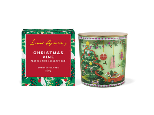 Festive down under fragrance candle 340g Christmas pine GB