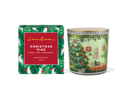 Festive down under fragrance candle 600g Christmas pine GB