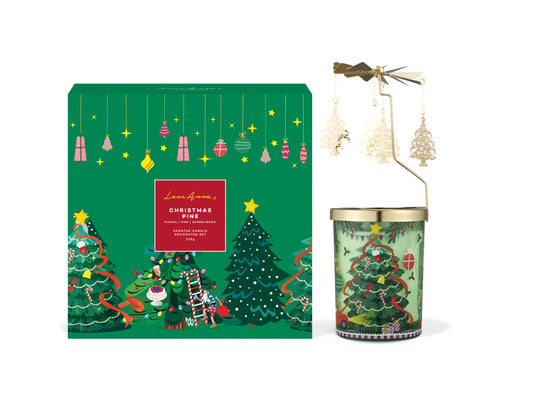 Festive down under fragrance candle 235g Christmas pine decorator set